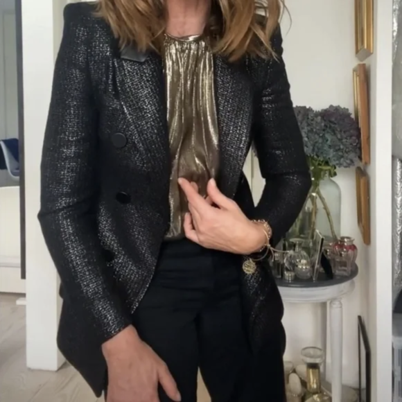 Black Metallic Blazers